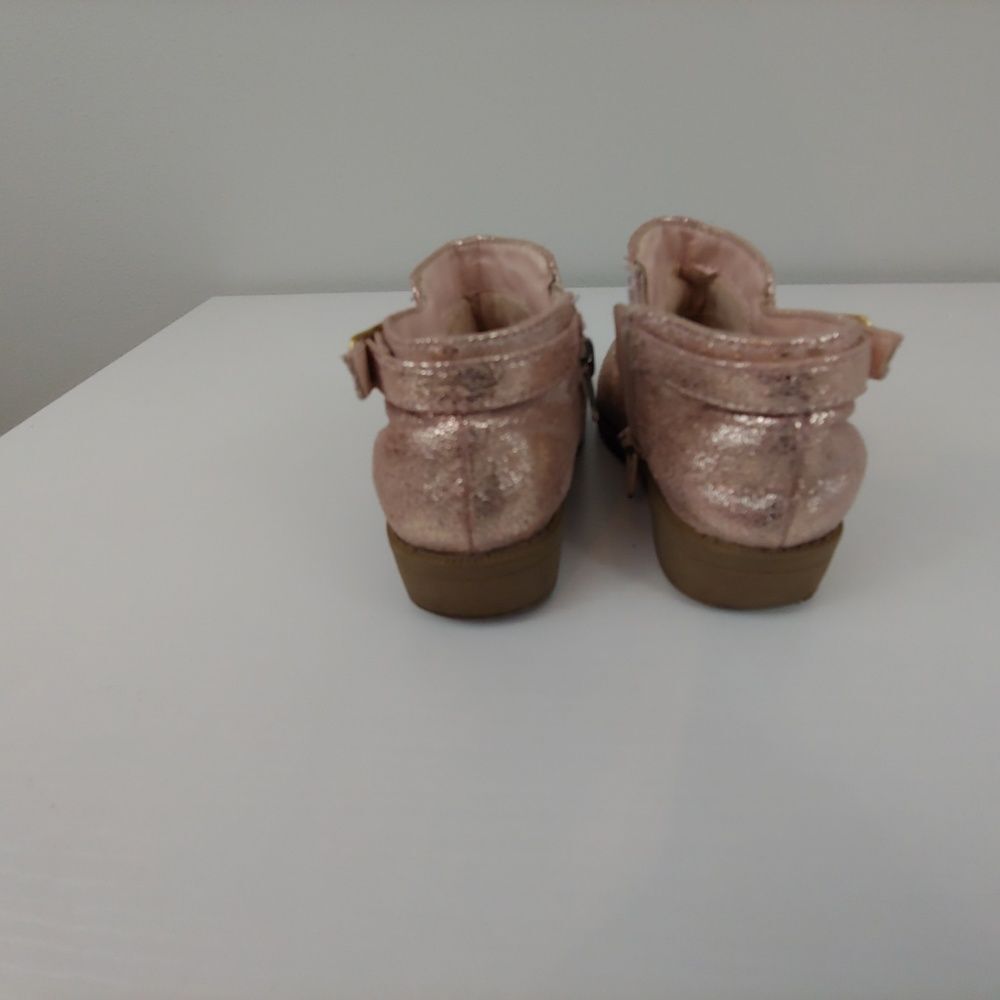Youth Girls 9 Cat&Jack‎ ankle boots zip up pink - Picture 4 of 5